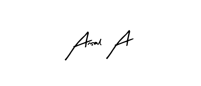 You can use this online signature creator to create a handwritten signature for the name Ansal A. This is the best online autograph maker. Ansal A signature style 8 images and pictures png