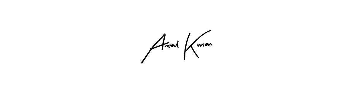 if you are searching for the best signature style for your name Ansal Kurian. so please give up your signature search. here we have designed multiple signature styles  using Arty Signature. Ansal Kurian signature style 8 images and pictures png