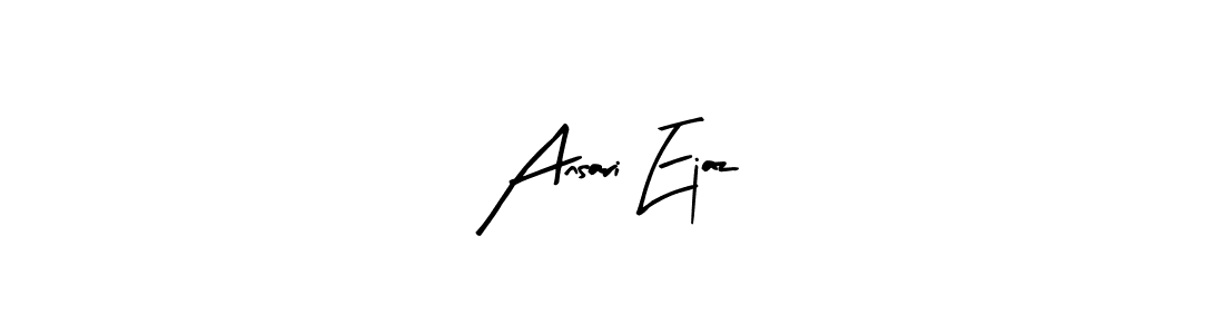 Arty Signature is a professional signature style that is perfect for those who want to add a touch of class to their signature. It is also a great choice for those who want to make their signature more unique. Get Ansari Ejaz name to fancy signature for free. Ansari Ejaz signature style 8 images and pictures png
