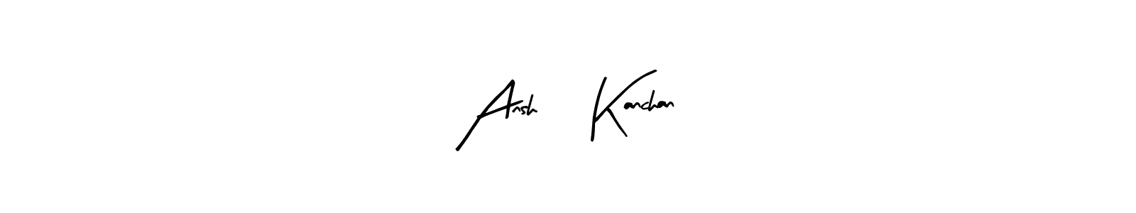 Arty Signature is a professional signature style that is perfect for those who want to add a touch of class to their signature. It is also a great choice for those who want to make their signature more unique. Get Ansh ❤ Kanchan name to fancy signature for free. Ansh ❤ Kanchan signature style 8 images and pictures png