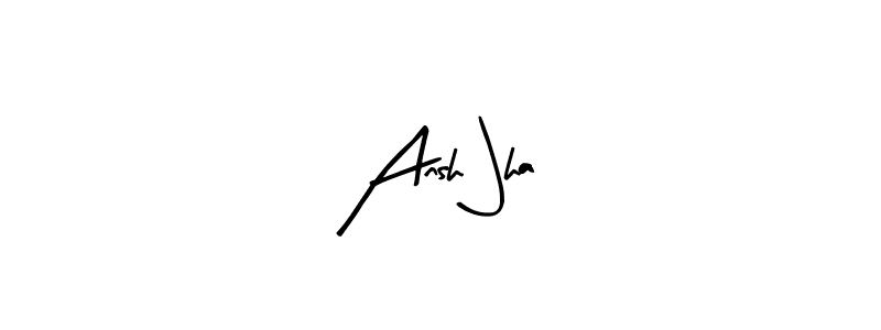 Design your own signature with our free online signature maker. With this signature software, you can create a handwritten (Arty Signature) signature for name Ansh Jha. Ansh Jha signature style 8 images and pictures png