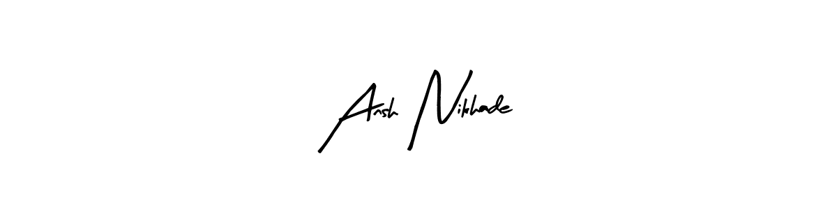 You can use this online signature creator to create a handwritten signature for the name Ansh Nikhade. This is the best online autograph maker. Ansh Nikhade signature style 8 images and pictures png