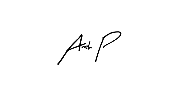 You should practise on your own different ways (Arty Signature) to write your name (Ansh P) in signature. don't let someone else do it for you. Ansh P signature style 8 images and pictures png