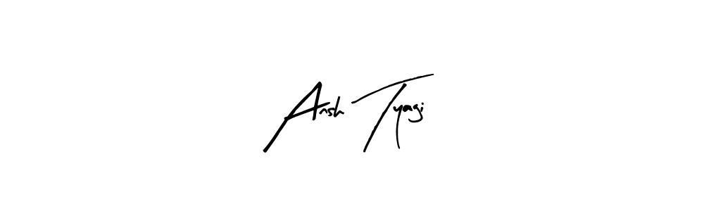 Ansh Tyagi stylish signature style. Best Handwritten Sign (Arty Signature) for my name. Handwritten Signature Collection Ideas for my name Ansh Tyagi. Ansh Tyagi signature style 8 images and pictures png