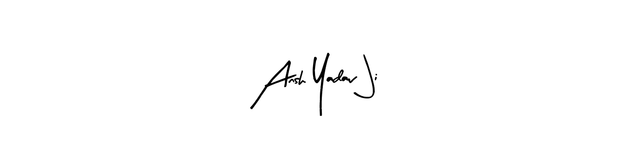 Make a beautiful signature design for name Ansh Yadav Ji. With this signature (Arty Signature) style, you can create a handwritten signature for free. Ansh Yadav Ji signature style 8 images and pictures png
