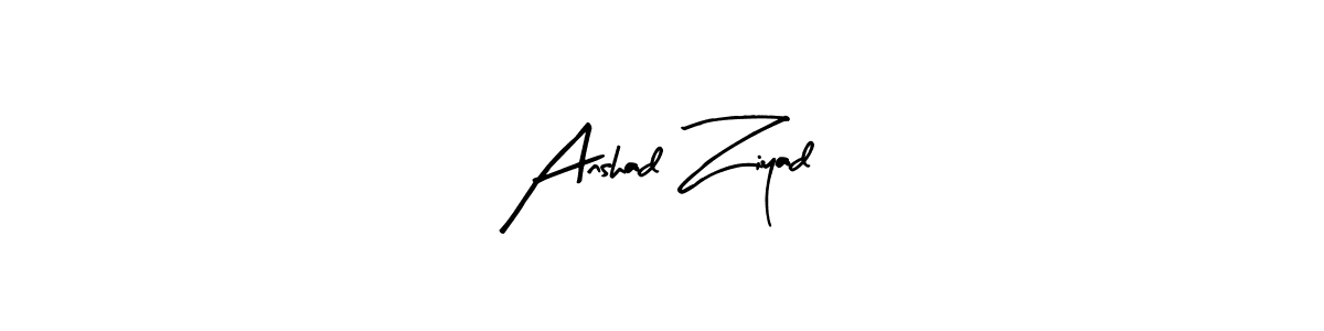 Anshad Ziyad stylish signature style. Best Handwritten Sign (Arty Signature) for my name. Handwritten Signature Collection Ideas for my name Anshad Ziyad. Anshad Ziyad signature style 8 images and pictures png