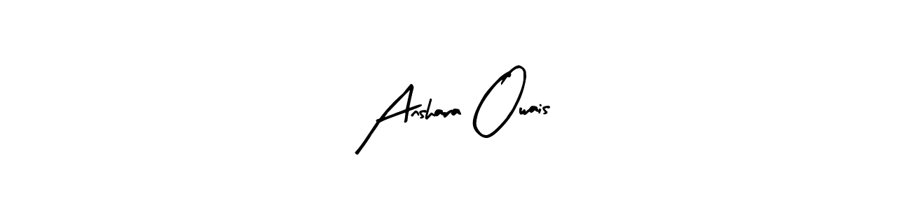 Make a short Anshara Owais signature style. Manage your documents anywhere anytime using Arty Signature. Create and add eSignatures, submit forms, share and send files easily. Anshara Owais signature style 8 images and pictures png