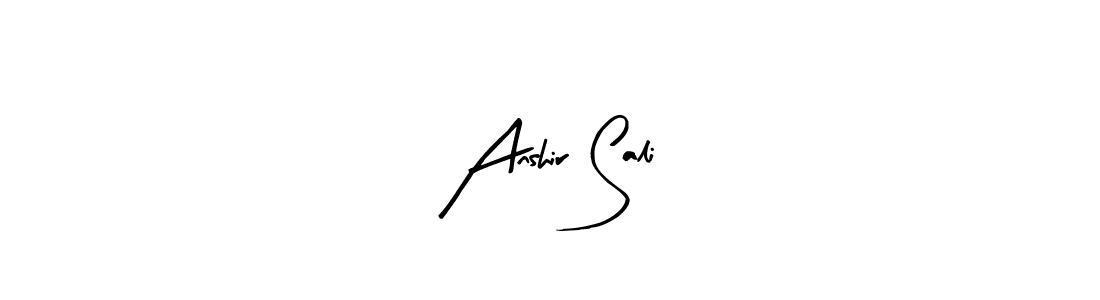 The best way (Arty Signature) to make a short signature is to pick only two or three words in your name. The name Anshir Sali include a total of six letters. For converting this name. Anshir Sali signature style 8 images and pictures png