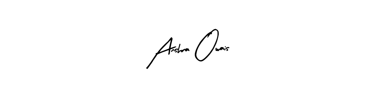 You should practise on your own different ways (Arty Signature) to write your name (Anshra Owais) in signature. don't let someone else do it for you. Anshra Owais signature style 8 images and pictures png