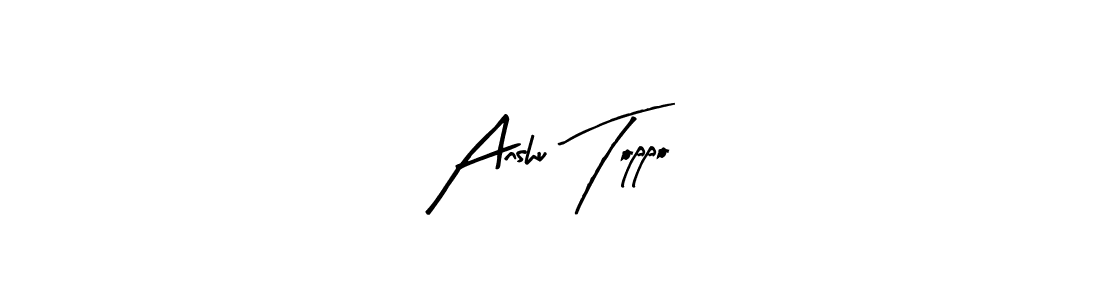 Use a signature maker to create a handwritten signature online. With this signature software, you can design (Arty Signature) your own signature for name Anshu Toppo. Anshu Toppo signature style 8 images and pictures png