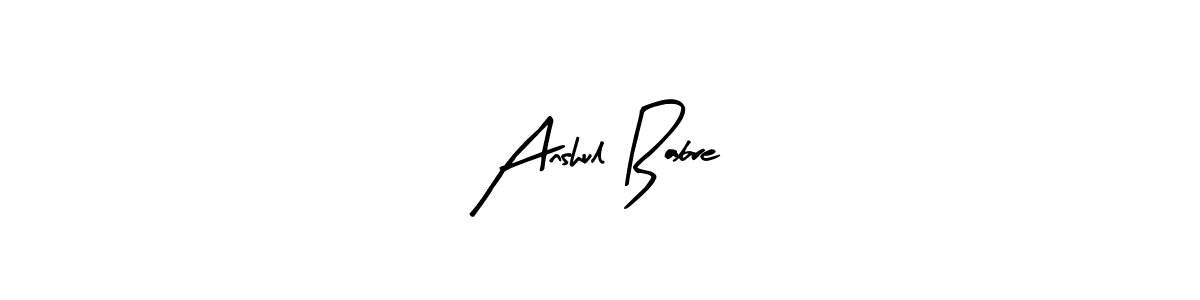 Make a beautiful signature design for name Anshul Babre. Use this online signature maker to create a handwritten signature for free. Anshul Babre signature style 8 images and pictures png
