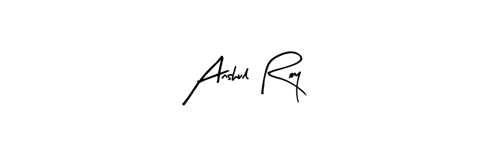 Similarly Arty Signature is the best handwritten signature design. Signature creator online .You can use it as an online autograph creator for name Anshul Roy. Anshul Roy signature style 8 images and pictures png