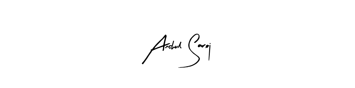 Also we have Anshul Saroj name is the best signature style. Create professional handwritten signature collection using Arty Signature autograph style. Anshul Saroj signature style 8 images and pictures png