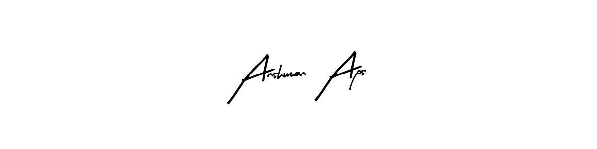 Also You can easily find your signature by using the search form. We will create Anshuman Aps name handwritten signature images for you free of cost using Arty Signature sign style. Anshuman Aps signature style 8 images and pictures png