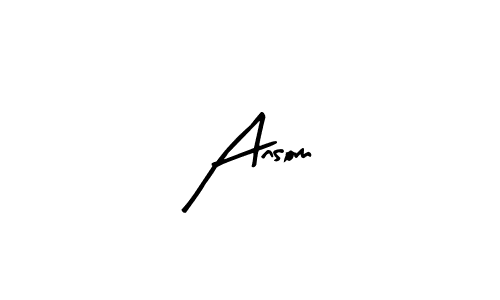 Use a signature maker to create a handwritten signature online. With this signature software, you can design (Arty Signature) your own signature for name Ansom. Ansom signature style 8 images and pictures png