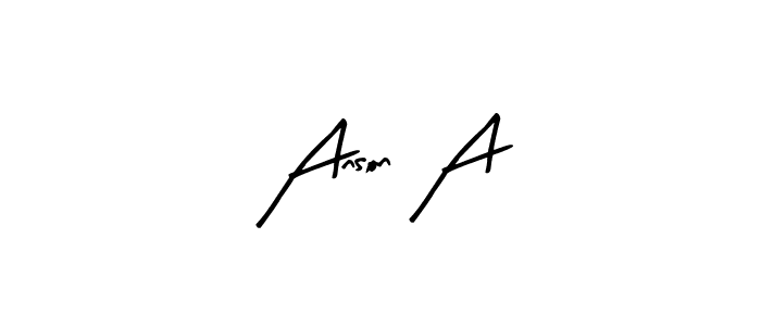 Also You can easily find your signature by using the search form. We will create Anson A name handwritten signature images for you free of cost using Arty Signature sign style. Anson A signature style 8 images and pictures png