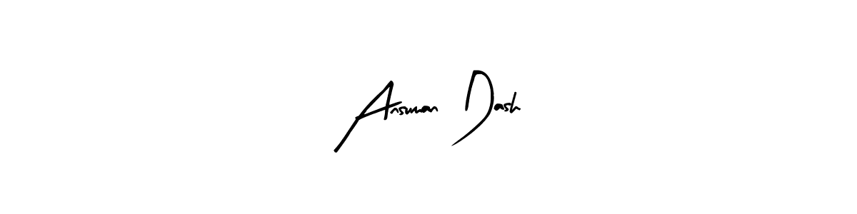 The best way (Arty Signature) to make a short signature is to pick only two or three words in your name. The name Ansuman Dash include a total of six letters. For converting this name. Ansuman Dash signature style 8 images and pictures png