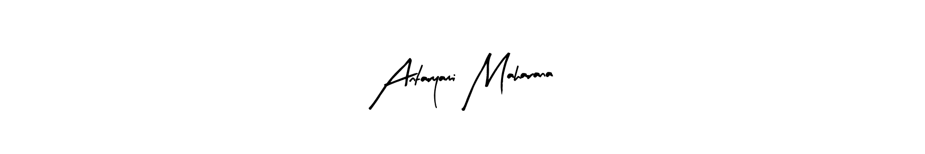 Arty Signature is a professional signature style that is perfect for those who want to add a touch of class to their signature. It is also a great choice for those who want to make their signature more unique. Get Antaryami Maharana name to fancy signature for free. Antaryami Maharana signature style 8 images and pictures png