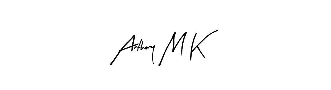 Make a beautiful signature design for name Anthony M K. With this signature (Arty Signature) style, you can create a handwritten signature for free. Anthony M K signature style 8 images and pictures png