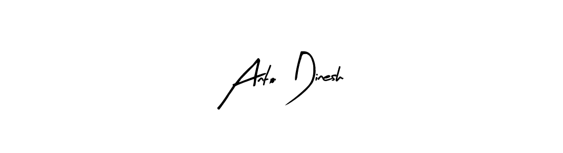 Similarly Arty Signature is the best handwritten signature design. Signature creator online .You can use it as an online autograph creator for name Anto Dinesh. Anto Dinesh signature style 8 images and pictures png