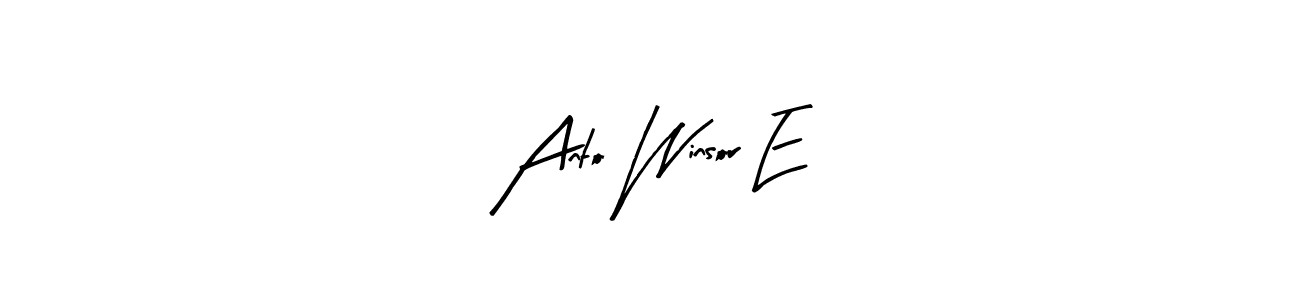 Also we have Anto Winsor E name is the best signature style. Create professional handwritten signature collection using Arty Signature autograph style. Anto Winsor E signature style 8 images and pictures png
