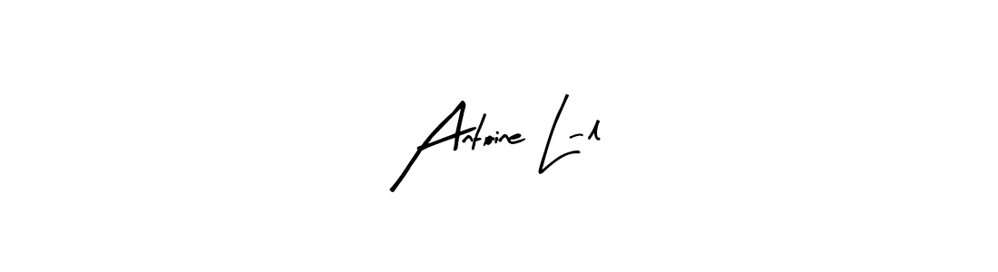 How to make Antoine L-l name signature. Use Arty Signature style for creating short signs online. This is the latest handwritten sign. Antoine L-l signature style 8 images and pictures png