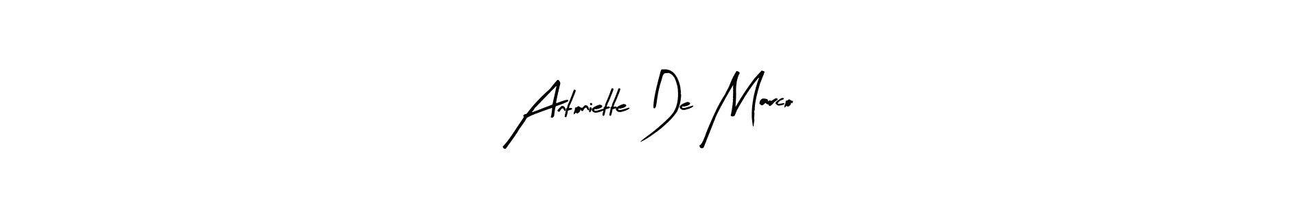 Use a signature maker to create a handwritten signature online. With this signature software, you can design (Arty Signature) your own signature for name Antoniette De Marco. Antoniette De Marco signature style 8 images and pictures png