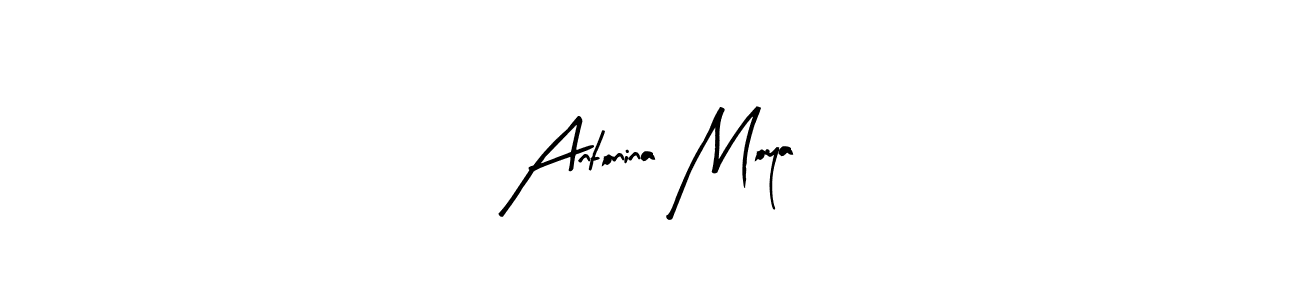 Design your own signature with our free online signature maker. With this signature software, you can create a handwritten (Arty Signature) signature for name Antonina Moya. Antonina Moya signature style 8 images and pictures png