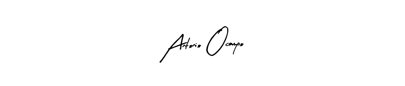 Create a beautiful signature design for name Antonio Ocampo. With this signature (Arty Signature) fonts, you can make a handwritten signature for free. Antonio Ocampo signature style 8 images and pictures png