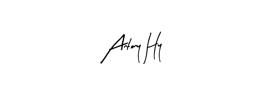 Similarly Arty Signature is the best handwritten signature design. Signature creator online .You can use it as an online autograph creator for name Antony Hy. Antony Hy signature style 8 images and pictures png
