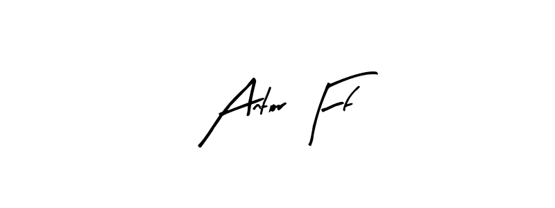Arty Signature is a professional signature style that is perfect for those who want to add a touch of class to their signature. It is also a great choice for those who want to make their signature more unique. Get Antor Ff name to fancy signature for free. Antor Ff signature style 8 images and pictures png