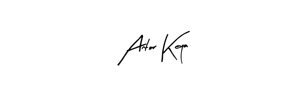 How to make Antor Keya name signature. Use Arty Signature style for creating short signs online. This is the latest handwritten sign. Antor Keya signature style 8 images and pictures png