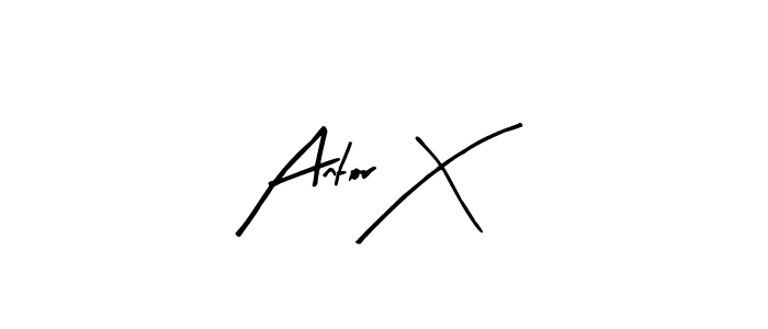 Similarly Arty Signature is the best handwritten signature design. Signature creator online .You can use it as an online autograph creator for name Antor X. Antor X signature style 8 images and pictures png