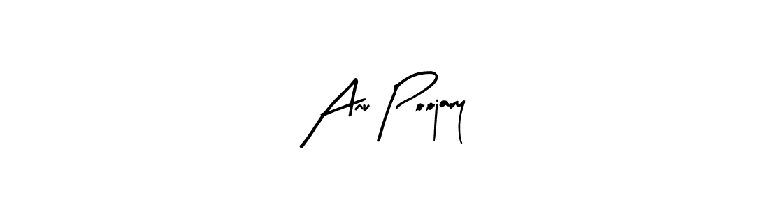 Create a beautiful signature design for name Anu Poojary. With this signature (Arty Signature) fonts, you can make a handwritten signature for free. Anu Poojary signature style 8 images and pictures png