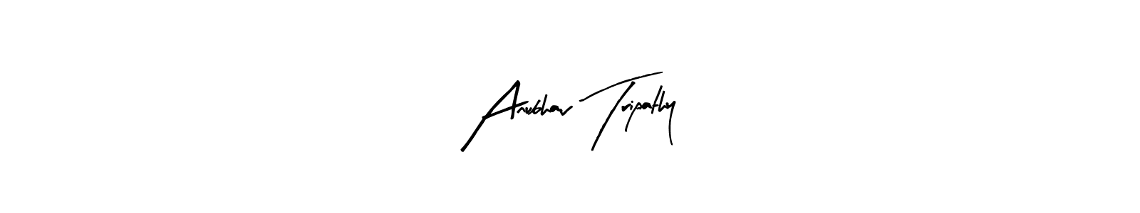 Arty Signature is a professional signature style that is perfect for those who want to add a touch of class to their signature. It is also a great choice for those who want to make their signature more unique. Get Anubhav Tripathy name to fancy signature for free. Anubhav Tripathy signature style 8 images and pictures png