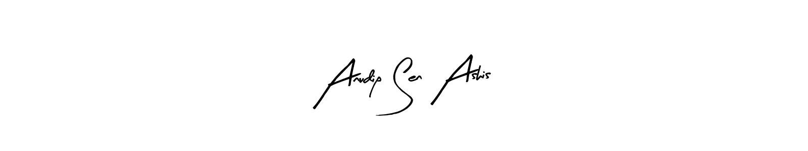 Create a beautiful signature design for name Anudip Sen Ashis. With this signature (Arty Signature) fonts, you can make a handwritten signature for free. Anudip Sen Ashis signature style 8 images and pictures png