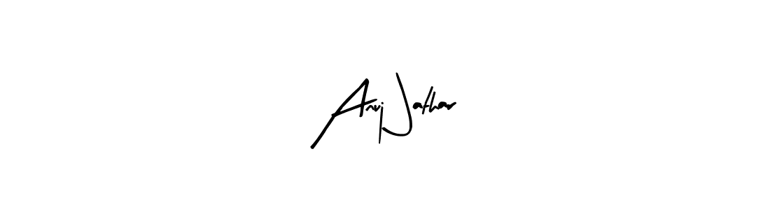 Also You can easily find your signature by using the search form. We will create Anuj Jathar name handwritten signature images for you free of cost using Arty Signature sign style. Anuj Jathar signature style 8 images and pictures png