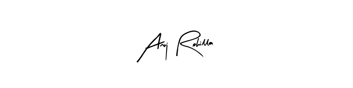 Similarly Arty Signature is the best handwritten signature design. Signature creator online .You can use it as an online autograph creator for name Anuj Rohilla. Anuj Rohilla signature style 8 images and pictures png