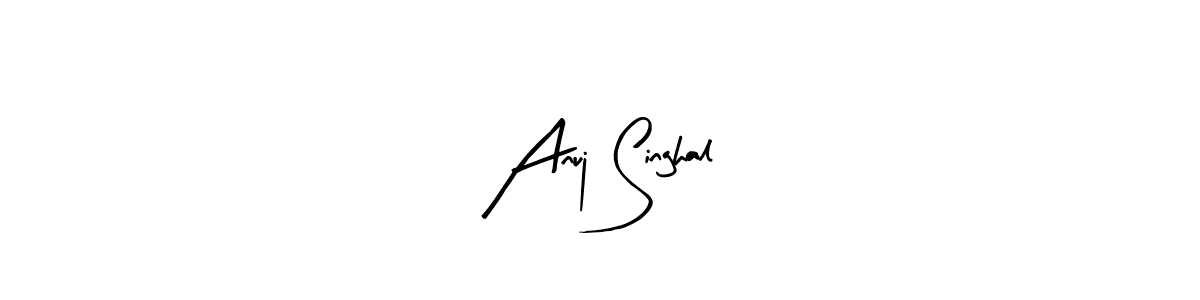 You should practise on your own different ways (Arty Signature) to write your name (Anuj Singhal) in signature. don't let someone else do it for you. Anuj Singhal signature style 8 images and pictures png