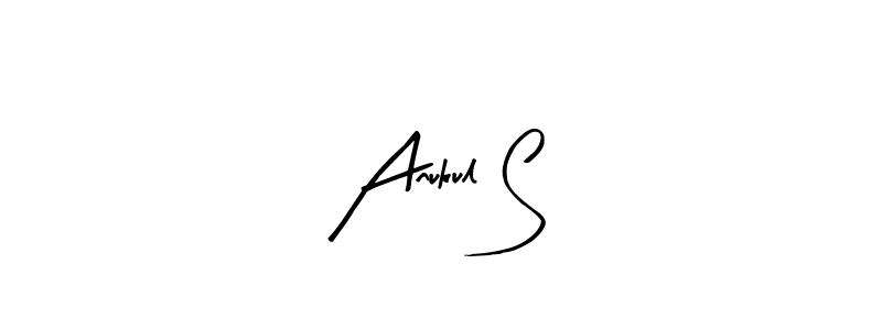 Arty Signature is a professional signature style that is perfect for those who want to add a touch of class to their signature. It is also a great choice for those who want to make their signature more unique. Get Anukul S name to fancy signature for free. Anukul S signature style 8 images and pictures png