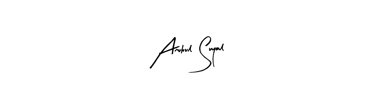 Use a signature maker to create a handwritten signature online. With this signature software, you can design (Arty Signature) your own signature for name Anukul Suyal. Anukul Suyal signature style 8 images and pictures png