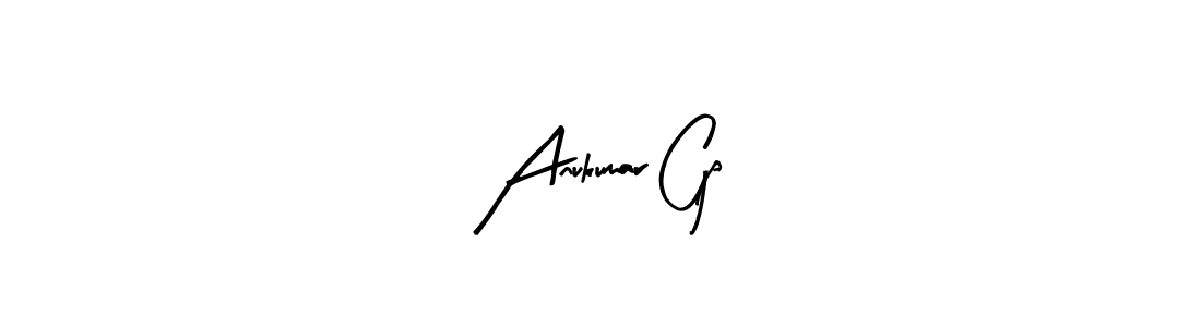 Arty Signature is a professional signature style that is perfect for those who want to add a touch of class to their signature. It is also a great choice for those who want to make their signature more unique. Get Anukumar Gp name to fancy signature for free. Anukumar Gp signature style 8 images and pictures png