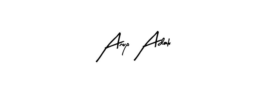 Use a signature maker to create a handwritten signature online. With this signature software, you can design (Arty Signature) your own signature for name Anup Adak. Anup Adak signature style 8 images and pictures png