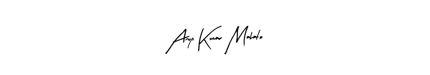 Create a beautiful signature design for name Anup Kumar Mahato. With this signature (Arty Signature) fonts, you can make a handwritten signature for free. Anup Kumar Mahato signature style 8 images and pictures png