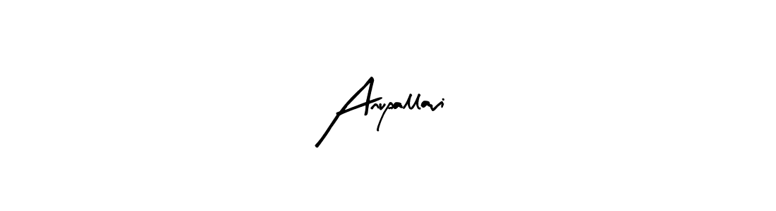 Arty Signature is a professional signature style that is perfect for those who want to add a touch of class to their signature. It is also a great choice for those who want to make their signature more unique. Get Anupallavi  name to fancy signature for free. Anupallavi  signature style 8 images and pictures png