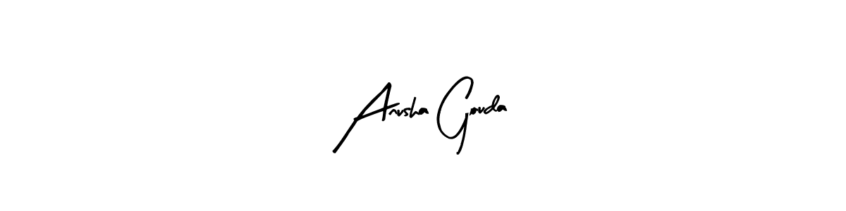 You can use this online signature creator to create a handwritten signature for the name Anusha Gouda. This is the best online autograph maker. Anusha Gouda signature style 8 images and pictures png