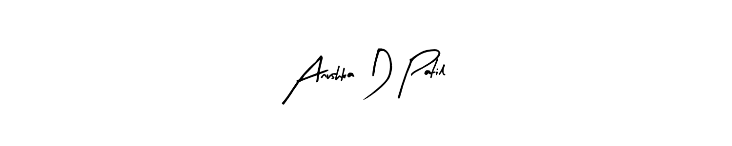 How to make Anushka D Patil signature? Arty Signature is a professional autograph style. Create handwritten signature for Anushka D Patil name. Anushka D Patil signature style 8 images and pictures png