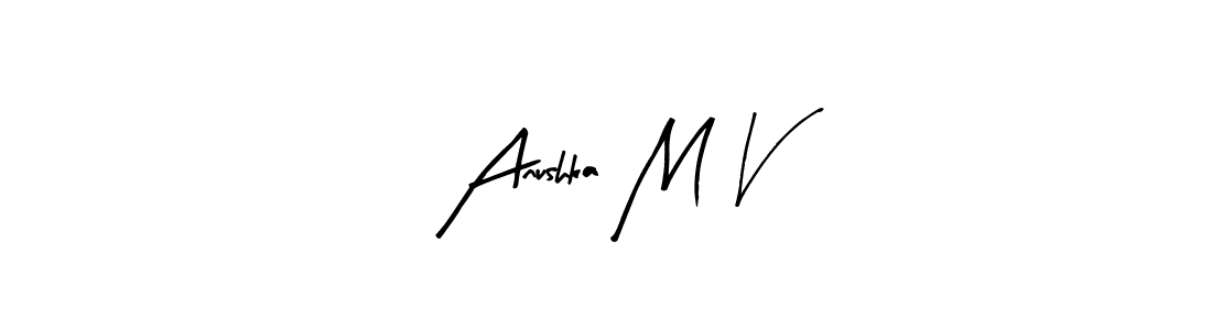 Here are the top 10 professional signature styles for the name Anushka M V. These are the best autograph styles you can use for your name. Anushka M V signature style 8 images and pictures png