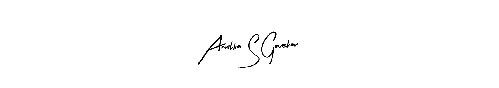 How to make Anushka S Govekar signature? Arty Signature is a professional autograph style. Create handwritten signature for Anushka S Govekar name. Anushka S Govekar signature style 8 images and pictures png