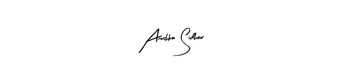 You should practise on your own different ways (Arty Signature) to write your name (Anushka Sidher) in signature. don't let someone else do it for you. Anushka Sidher signature style 8 images and pictures png